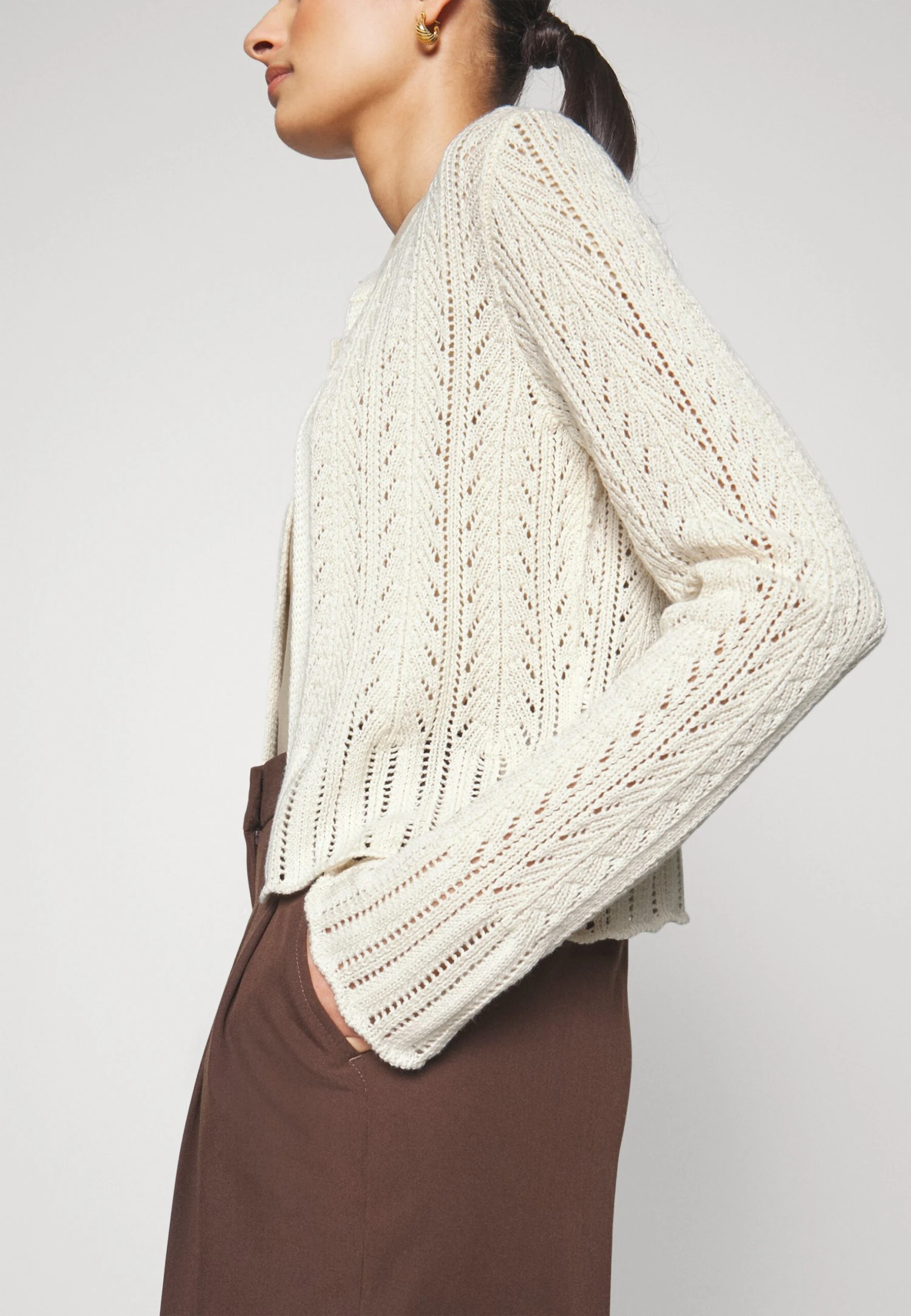 Anna Field Pointelle Bolero - Gilet - Offwhite 9 Anna Field Pointelle Bolero - Gilet - Offwhite – Image 7