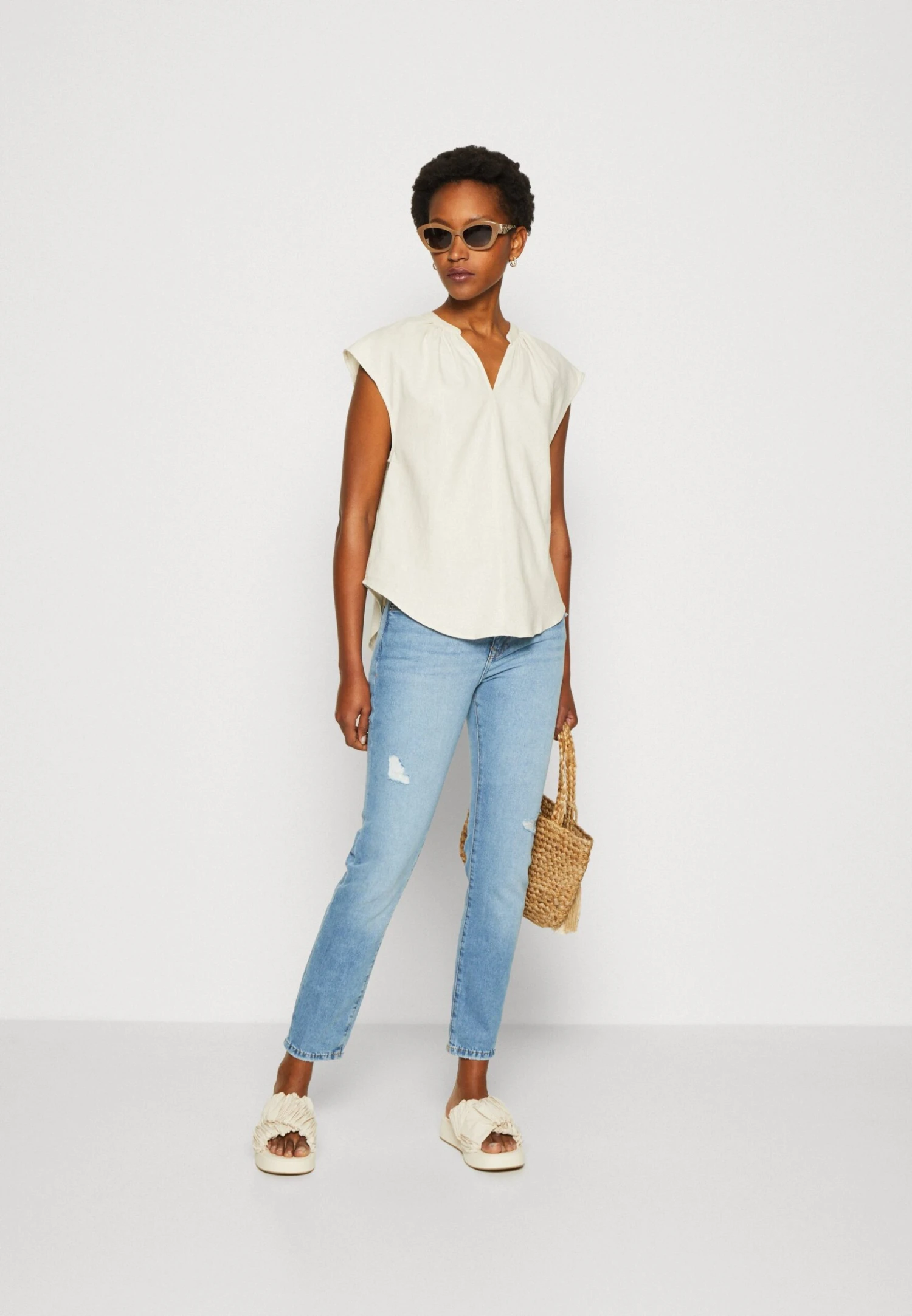 Anna Field Linen-Mix Shirt - T-Shirt Imprimé - Beige 4 Anna Field Linen-Mix Shirt - T-Shirt Imprimé - Beige – Image 2