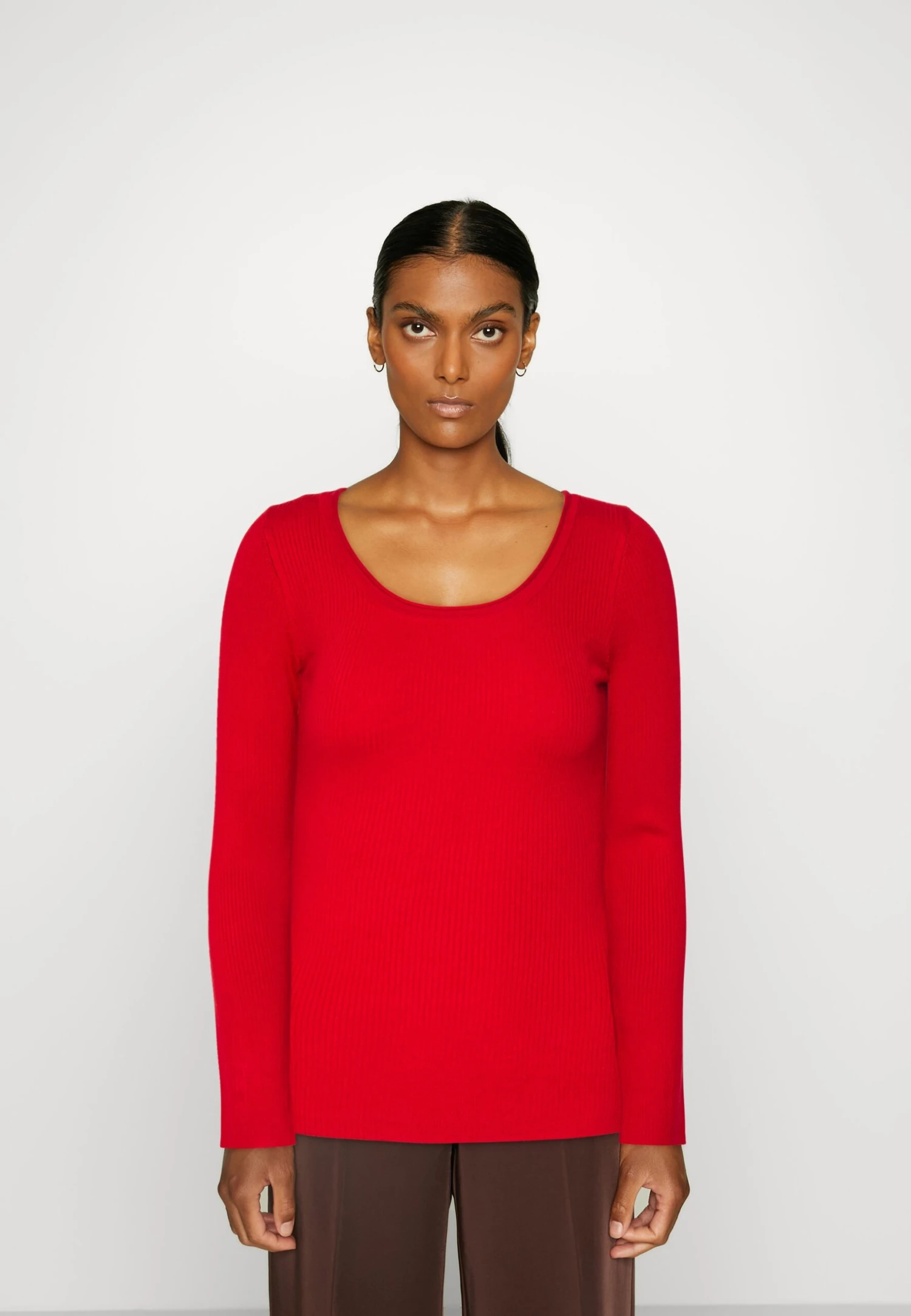 Anna Field Button Detail - Pullover - Red 3 Anna Field Button Detail - Pullover - Red