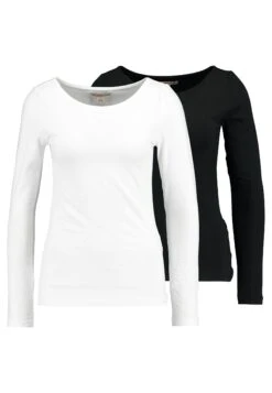 Anna Field 2 Pack - T-Shirt Ă Manches Longues - Black/White