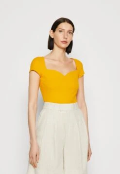 Anna Field T-Shirt Imprimé - Dark Yellow