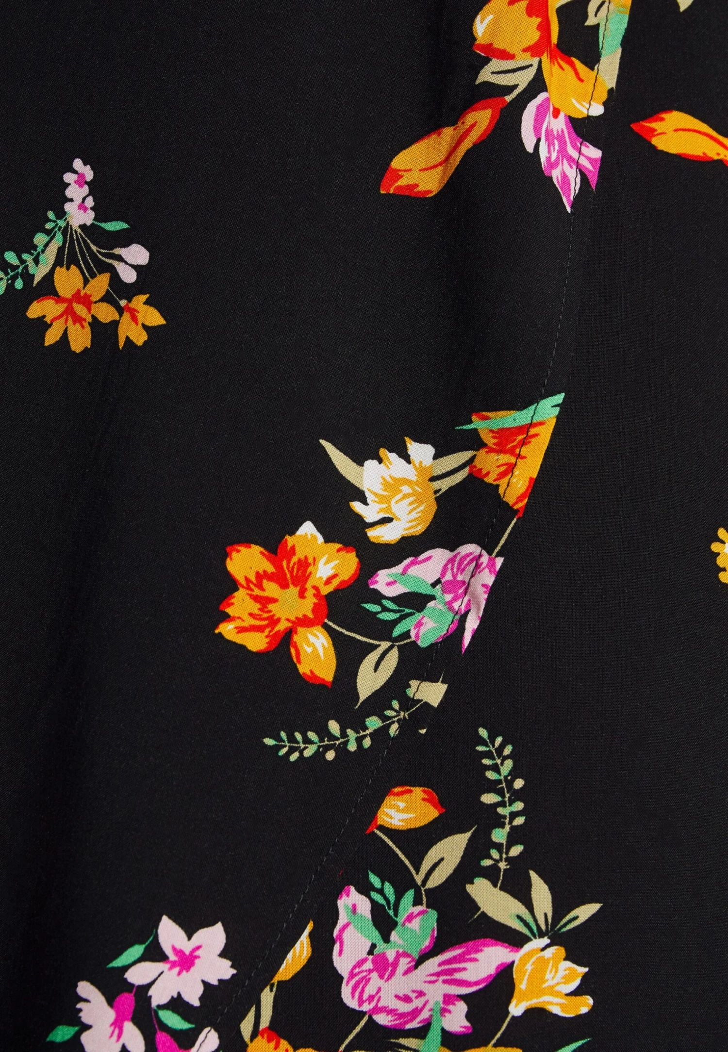 Wrap Dress High Low Hem - Robe De Jour - Black 10 Wrap Dress High Low Hem - Robe De Jour - Black – Image 8