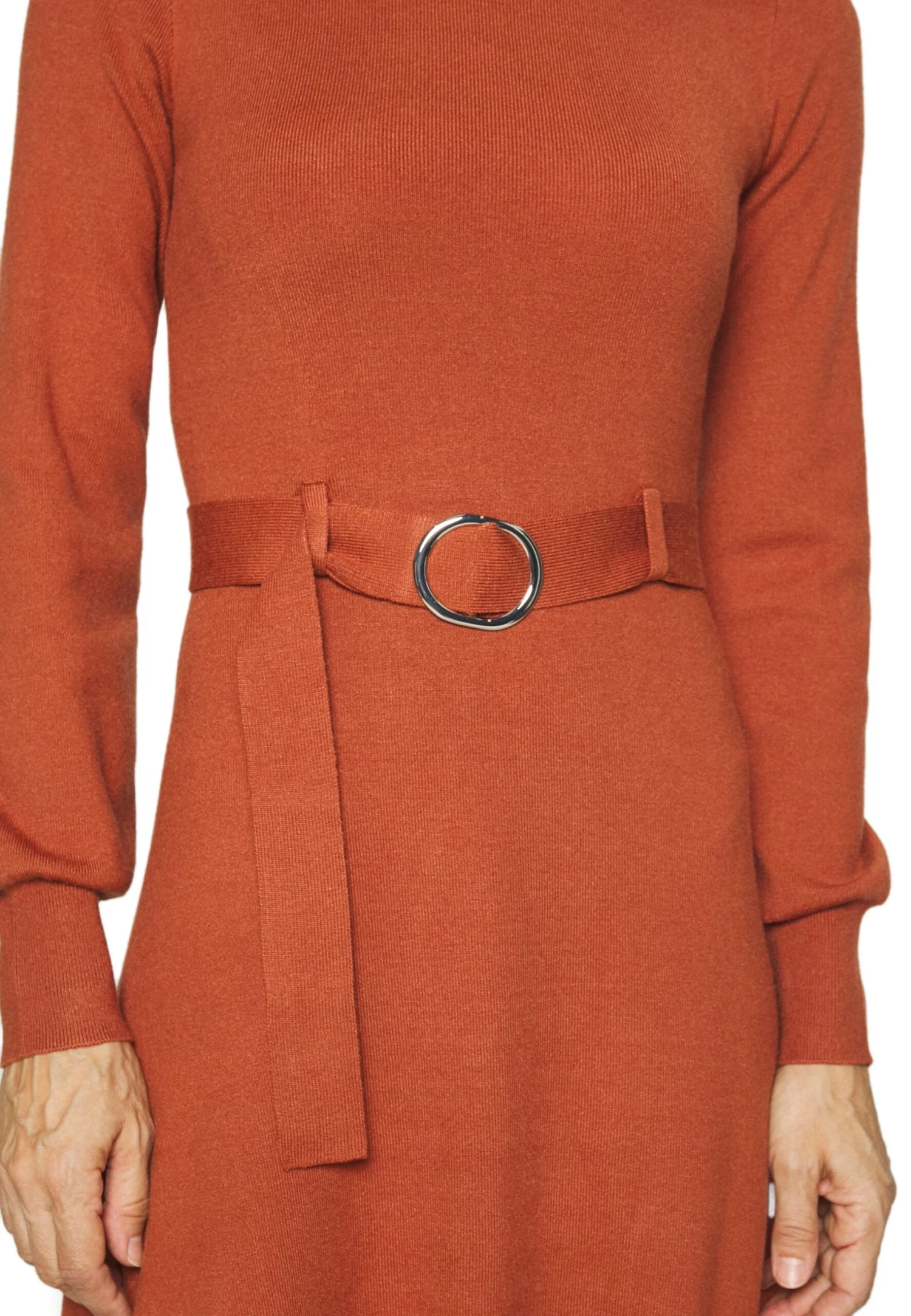 Anna Field Crew Ausschnitt Midi Strickkleid Mit Gürtel - Robe Pull - Brown 8 Anna Field Crew Ausschnitt Midi Strickkleid Mit Gürtel - Robe Pull - Brown – Image 6