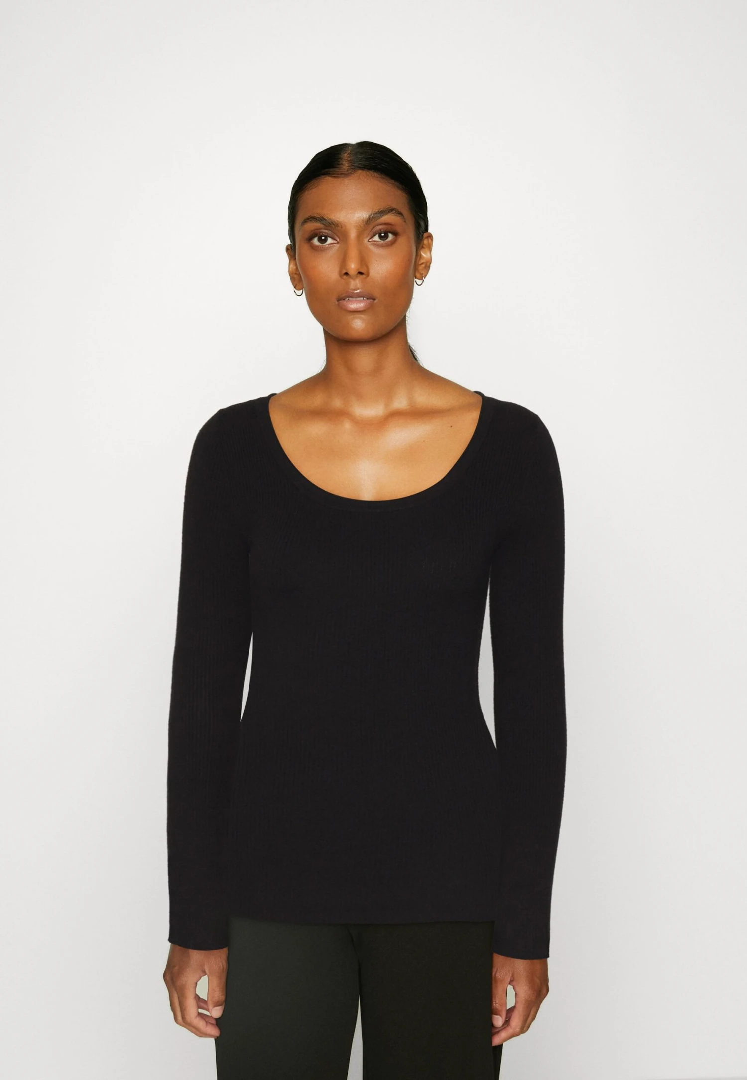 Anna Field Button Detail - Pullover - Black 3 Anna Field Button Detail - Pullover - Black