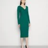 Anna Field V Ausschnitt Bodycon Midi Strickkleid - Robe Fourreau - Green -Anna Field 807e838c754e4ea180d59884c86923e3