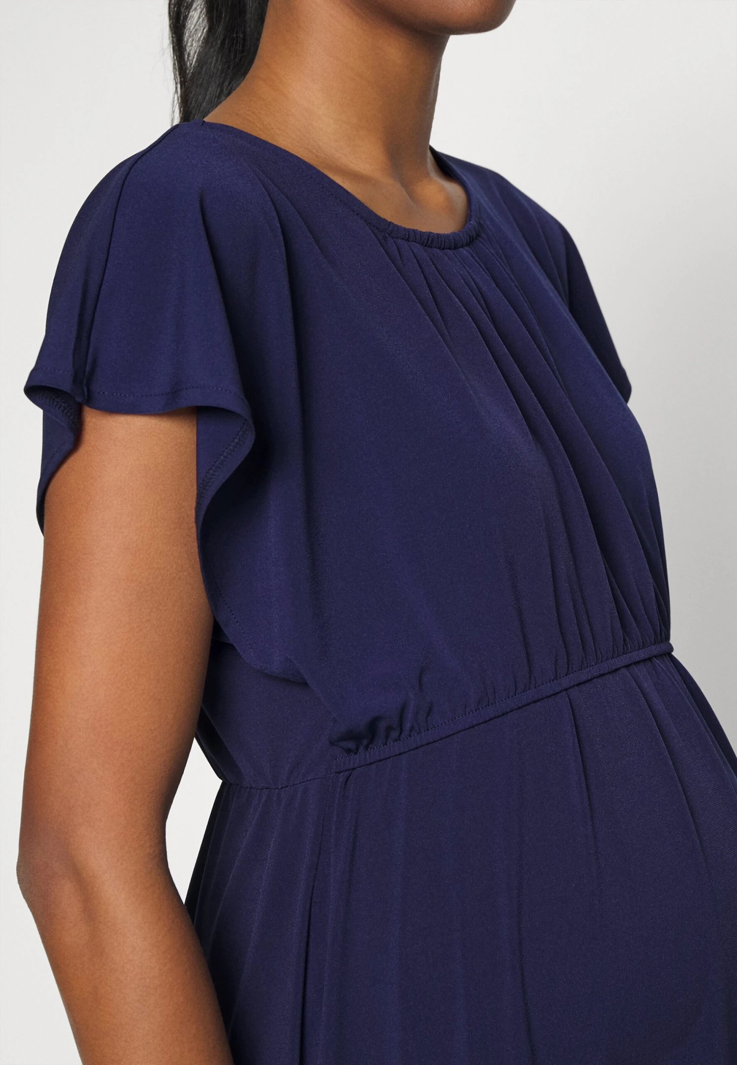 Fit And Flare Flowy Dropped Shoulder - Robe En Jersey - Dark Blue 6 Fit And Flare Flowy Dropped Shoulder - Robe En Jersey - Dark Blue â Image 4