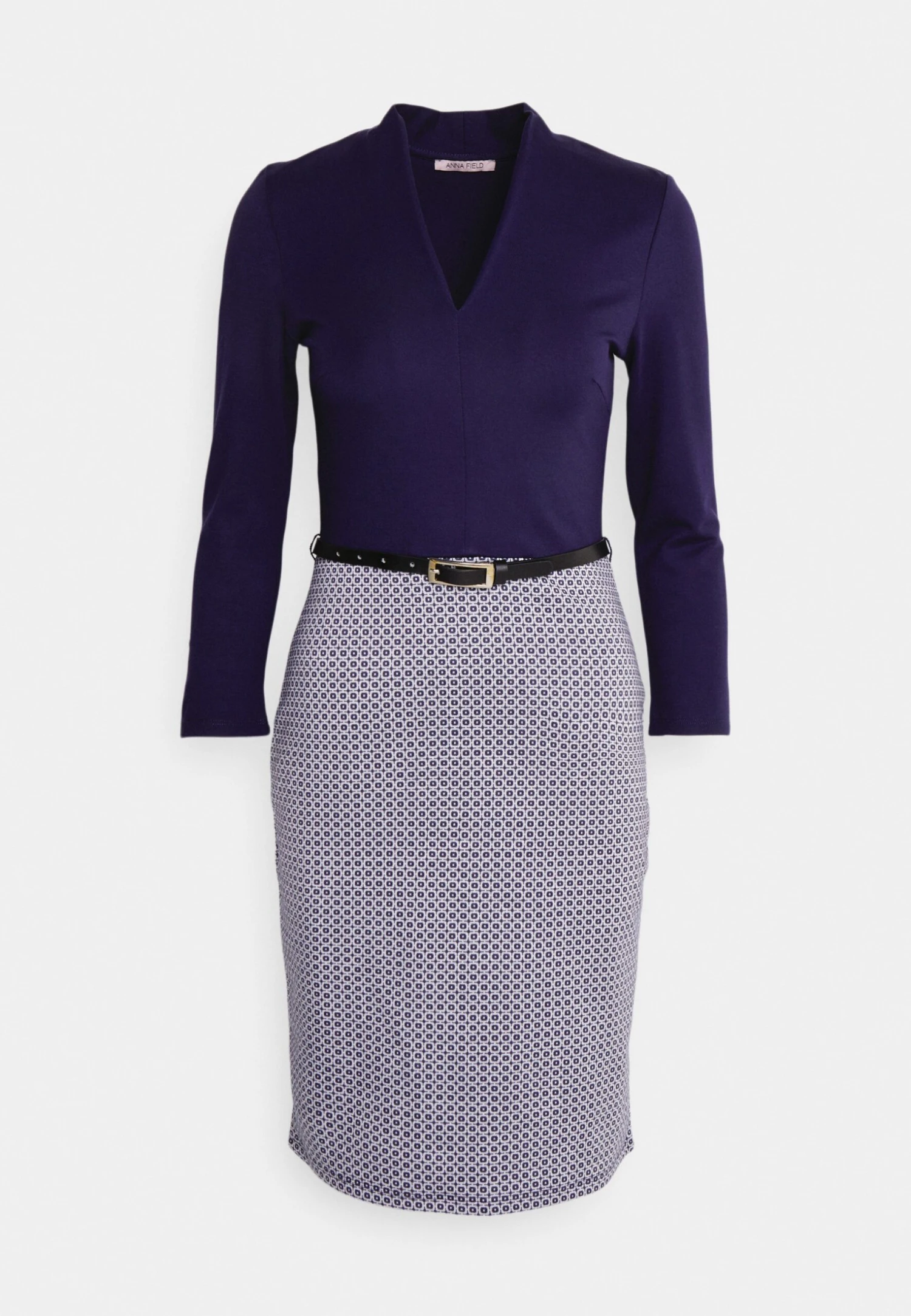 Anna Field Robe Fourreau - Dark Blue/White 6 Anna Field Robe Fourreau - Dark Blue/White – Image 4