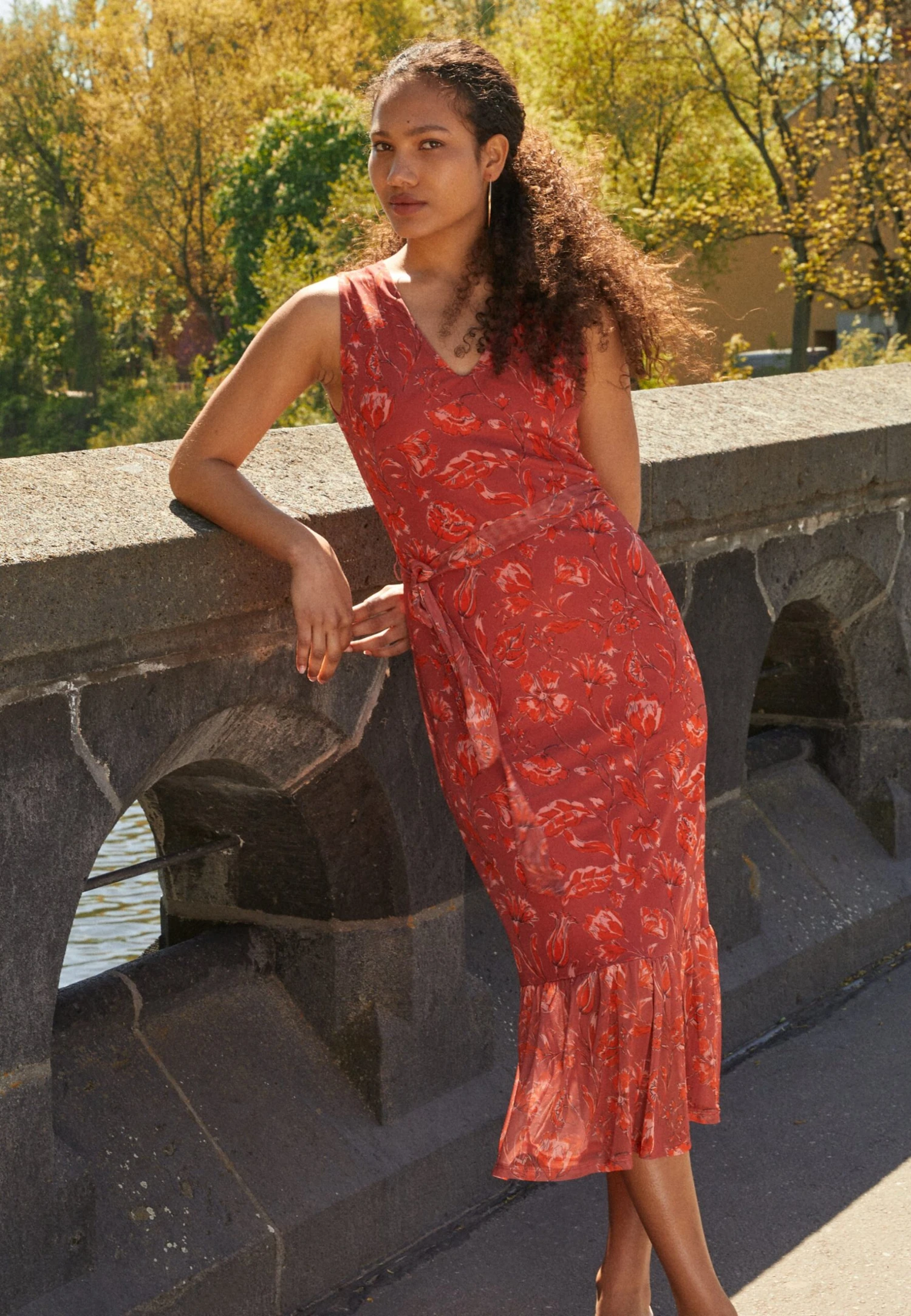 Anna Field Robe Fourreau - Beige/Pink/Multi Coloured 3 Anna Field Robe Fourreau - Beige/Pink/Multi Coloured