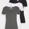 Anna Field 3 Pack - T-Shirt Basique - Black, White 2 Anna Field 3 Pack - T-Shirt Basique - Black, White -Anna Field d8673abc075746a285714e911a623aef