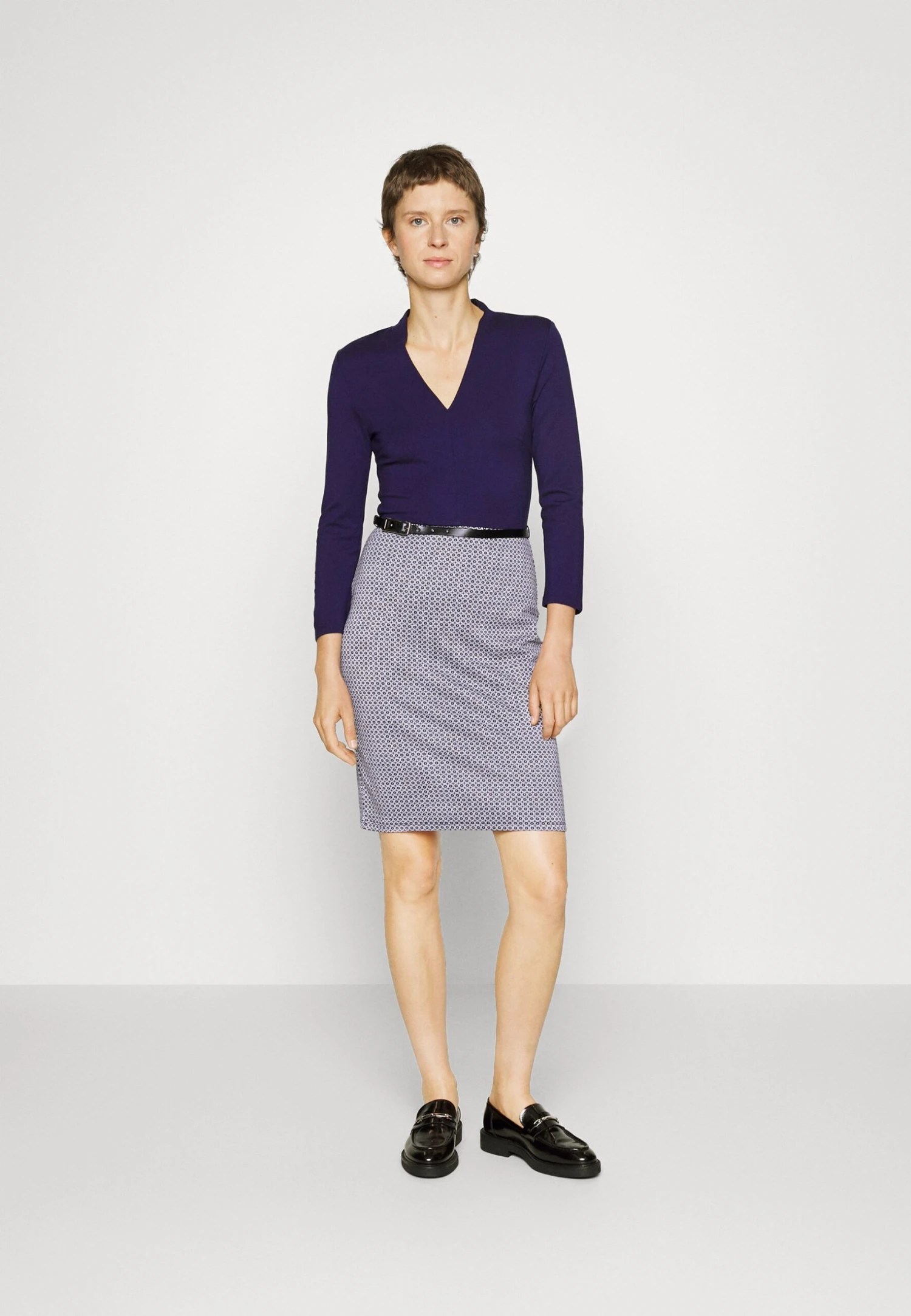 Anna Field Robe Fourreau - Dark Blue/White 3 Anna Field Robe Fourreau - Dark Blue/White