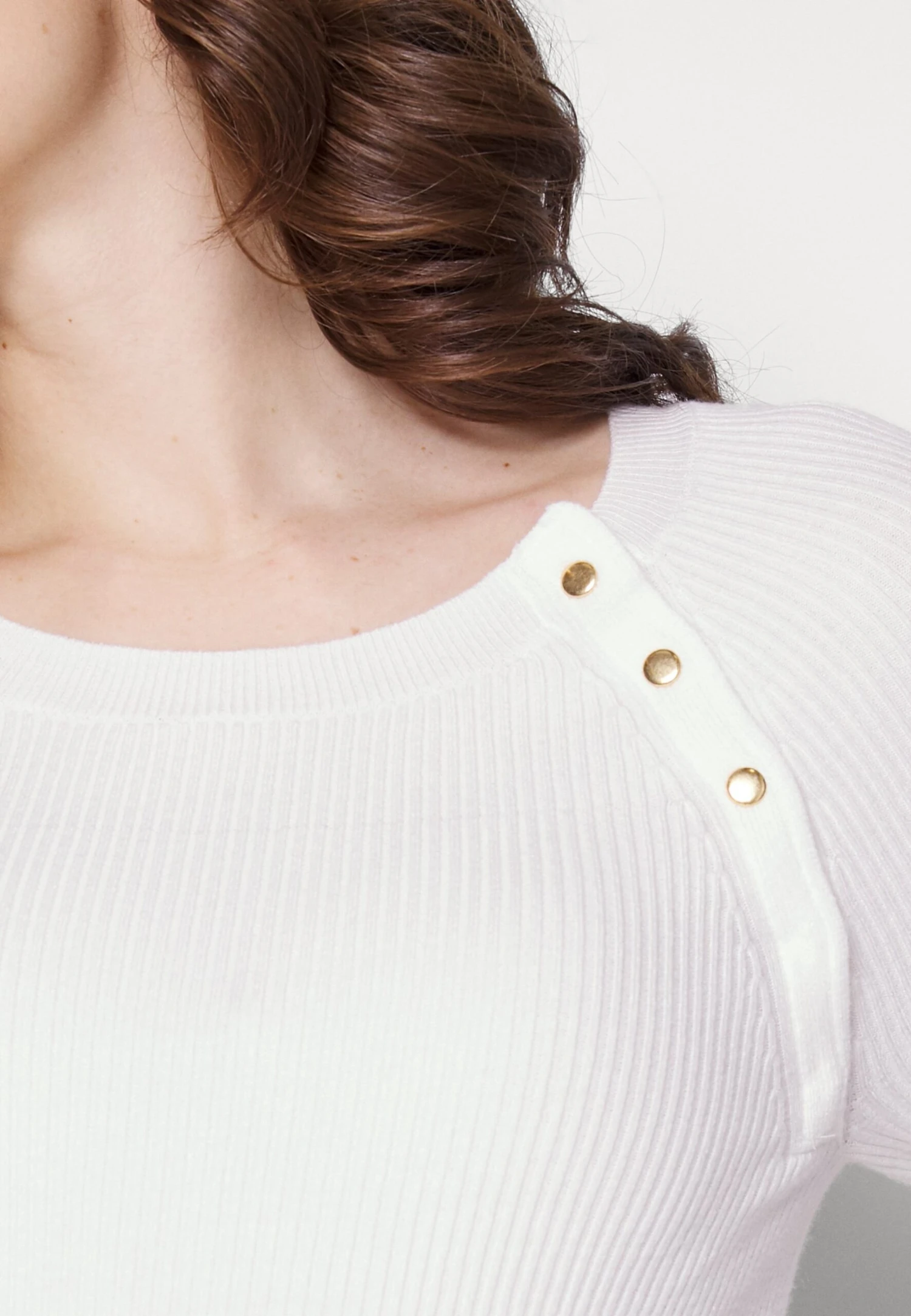 Nursing - Button Opening - Pullover - White 9 Nursing - Button Opening - Pullover - White – Image 7